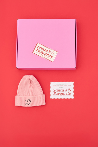 Czapka LALA Puch Różowa z Wełny Merino 100%