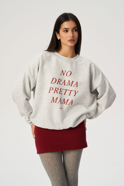 Bluza Lala No Drama Pretty Mama Flora Grey