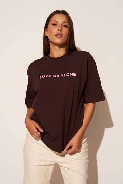 Koszulka Lala Love Me Alone Choco