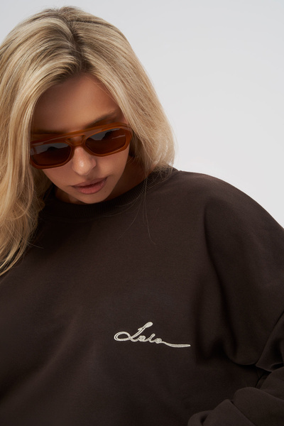 Bluza Lala Style Flora Czekoladowa