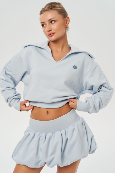 Bluza Kiss Polo V-neck Błękitna