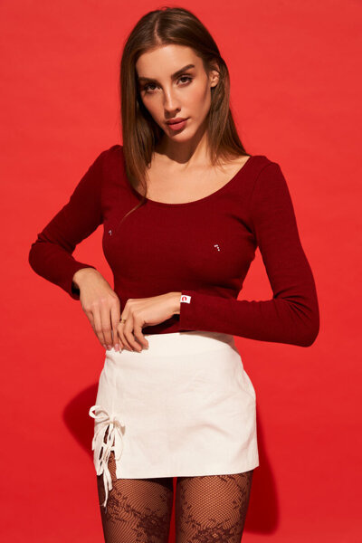 BLUZKA LONGSLEEVE CANDYCANE SCARLET