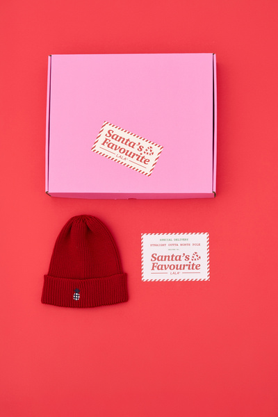 Czapka LALA Pinacolada Czerwona z Wełny Merino 100%