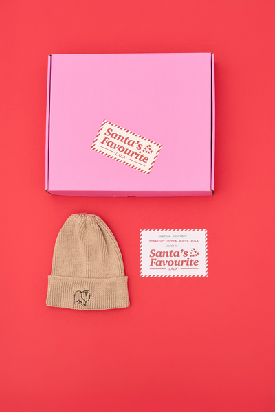 Czapka LALA Puch Karmelowa z Wełny Merino 100%