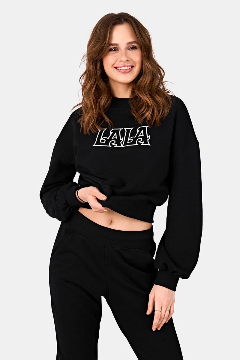 LALA Berry Naive Black Sweatshirt