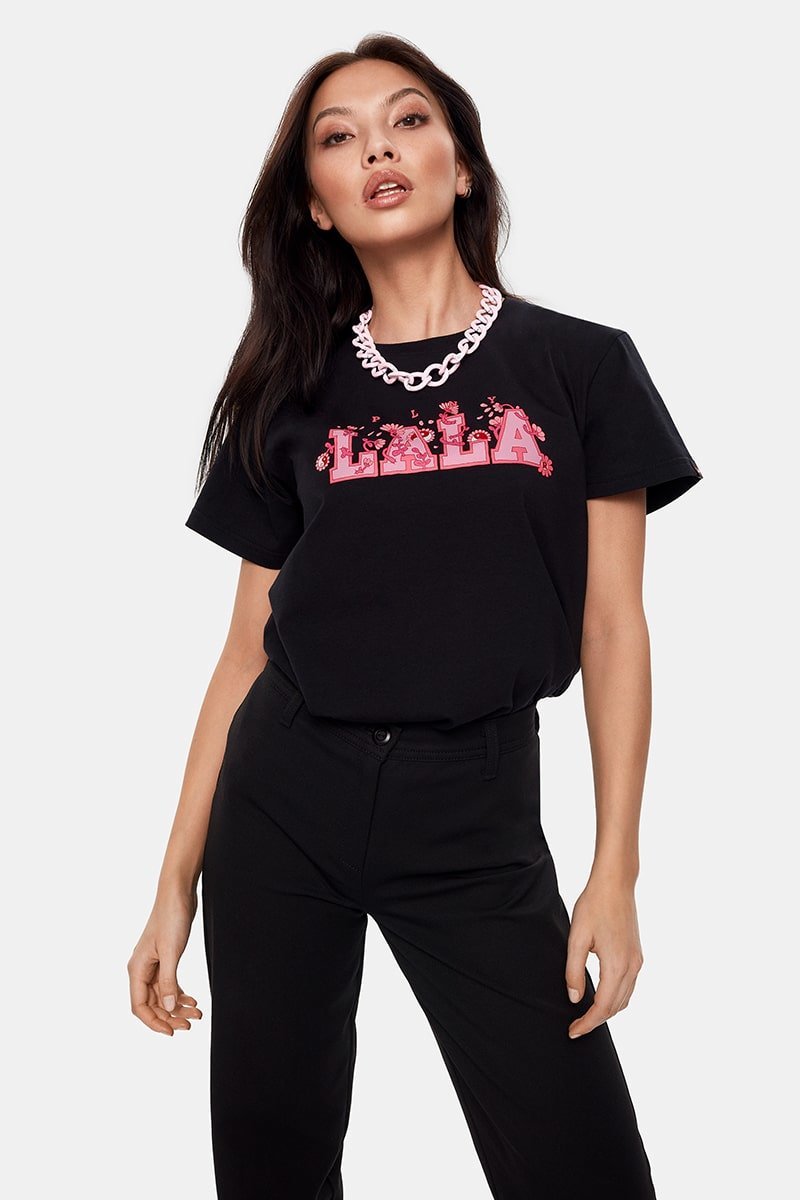 LALA First Bloom Classic Black Tee