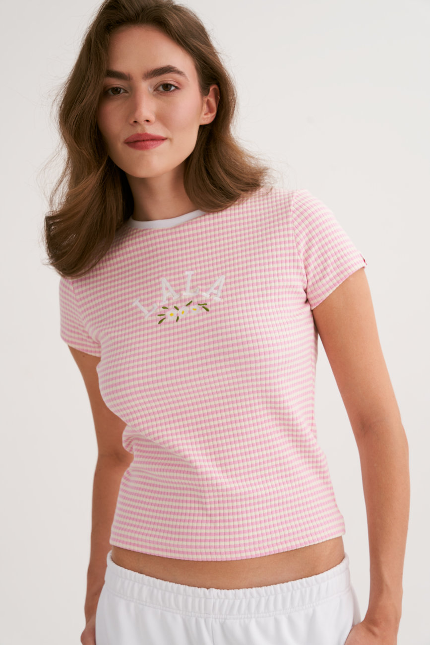 LALA GARDEN PARTY DAISY TOP IN PINK