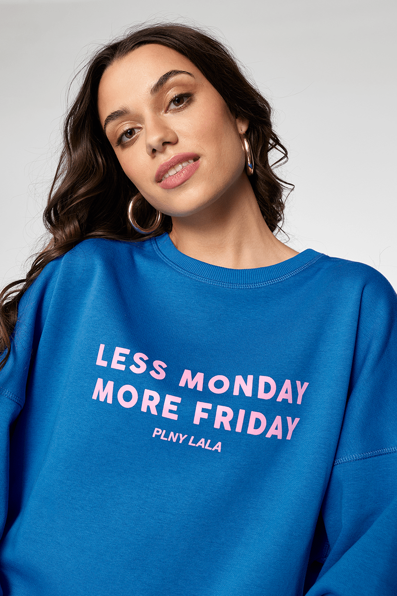 Less Monday More Friday Kansas Sapphire Sweatshirt
