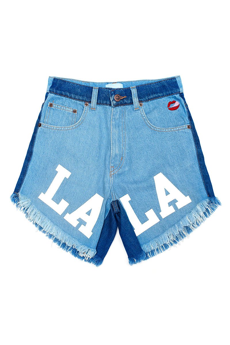 PLNY LALA Long Island Blue Denim Shorts