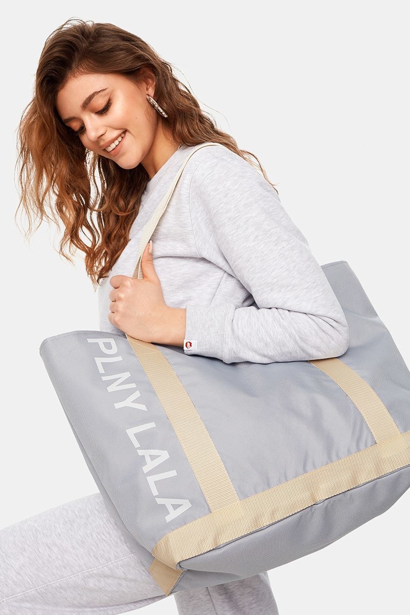 PLNY LALA Shopper Light Grey Bag