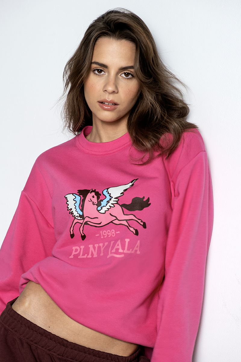 Pretty Cool Pegasus Sweatshirt - very pink