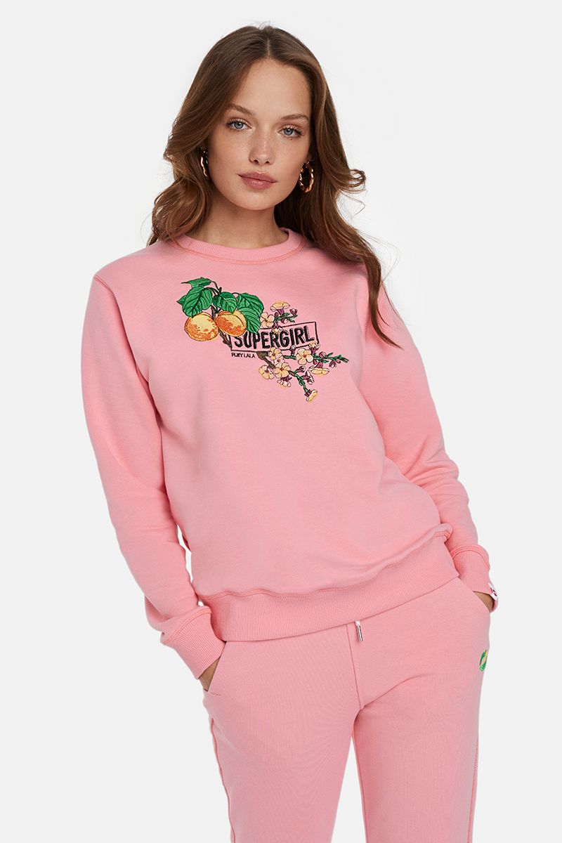 Supergirl Apricot Regular Flamingo Sweatshirt